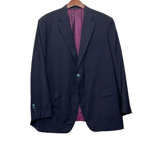 Santo Barilla Santoria Custom Design Hand Made 2 Button Cashmere Italy Blazer 48